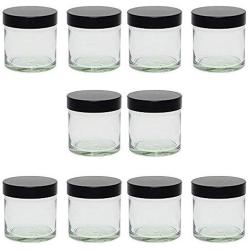 Viva Housewares Glass jar with lid in Different Sizes/Quantities, Glass, Transparent, 60 ml