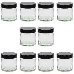 Viva Housewares Glass jar with lid in Different Sizes/Quantities, Glass, Transparent, 60 ml