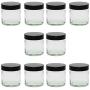 Viva Housewares Glass jar with lid in Different Sizes/Quantities, Glass, Transparent, 60 ml
