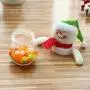 3 Stück Weihnachts-Süßigkeitenbehälter Niedlicher Weihnachtselfe Santa Schneemann Klare Kunststoff Süßigkeitenbehälter