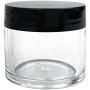 (Quantity: 30 Pieces) Beauticom® High Quality 30G/30ML (1 Oz) Round Clear Jars with Black Flat Top Lids for Beads, Gems, Glitter, Charms, Small Arts and Crafts - BPA Free