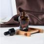 3 Pcs 10ML 0.34OZ Amber Square Glass Dropper Bottle Empty Refillable Essential Oil Container with Black Head Cosmetic Dropper Jar Pot Perfume Dispense Sample Vial Tube for Travel Home