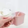 Simple Life Containers Jars Simple Wheat Straw Seasoning Box Pepper Spice Shaker Salt Seasoning Transparent PP Kitchen Cruet Condiment Bottle Jars Storage Box, Color:Four grid pink Simple Life Contain