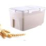 HOMELUNY Set of 4 Kitchen Airtight Rice Storage Jars Moisture Proof Home 20KG Large Flour Rice Clear for Candy, Cookie, Rice, Sugar,Flour,Snacks Keeping Food Dry & Fresh