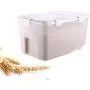 HOMELUNY Set von 4 Küchen Luftdichte Reis-Aufbewahrungsgläser, Feuchtigkeitsdicht, für Zuhause, 20 kg Groß, Klar für Reis, Zucker, Mehl, Snacks – Lebensmittel trocken und frisch aufbewahren