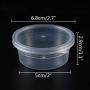 Pukido 24 pcs Slime Storage Container Reusable Plastic Storage Jars with Lids for Glue/Water/Cosmetic/Plasticine