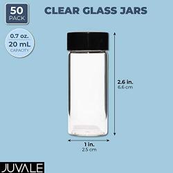 Clear Glass Empty Sample Bottles (0.7 oz, 50 Pack)