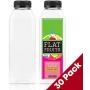 PACKAGE OF 30-PLASTIC 16 OZ JUICE/MILK/DRESSING BOTTLES BPA FREE BY PEXALE(TM) (BLACK CAPS, 30)