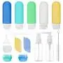 17 Pack Travel Bottles TSA Approved,3OZ Leakproof Silicone Refillable Travel Size Containers for Toiletries, BPA Free Travel Accessories Tubes Cosmetic Shampoo Conditioner Lotion Soap (Blue) 17 Pack Travel Bottles TSA Approved,3OZ Leakproof Silicone Refillable Travel Size Containers for Toiletries, BPA Free Travel Accessories Tubes Cosmetic Shampoo Conditioner Lotion Soap (Blue)