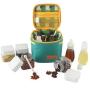 Outdoors Camping Portable Spice-Jars Organizer Containers Set With Storage Bag