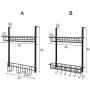 Storage Rack Refrigerator Shelf Space Saving Basket Home Practical Countertop Kitchen Jar Hanging Spice Cabinet Cupboard Organizer(BBlack)