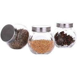 ZHPRZD Seasoning Jar Food Storage Glass Storage Tank Seasoning Bottle Seasoning Bottle Dried Fruit Tea Sealed Can Set