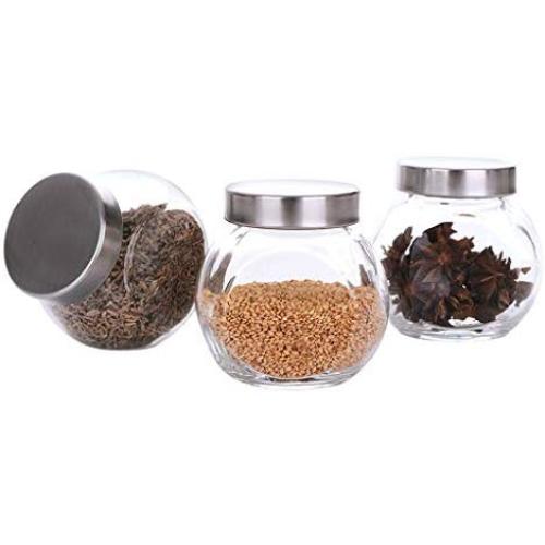 ZHPRZD Seasoning Jar Food Storage Glass Storage Tank Seasoning Bottle Seasoning Bottle Dried Fruit Tea Sealed Can Set