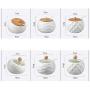 Household kitchen supplies salt shaker/ceramic wood cover seasoning jar olive oil bottle sugar bowl kitchen seasoning tools,1pcs-M4