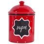 DII Medium Ceramic RED Canister Poka Dot Meduim