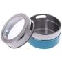RingBuu Seasoning Jar - 1pc, Stainless Steel Seasoning Spice Storage Jar Tins Container with Clear Shaker Lids Kitchen Gadgets Tool
