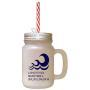 Navy A Smooth Sea Never Made Skillful Sailor Frosted Glass Mason Jar With Straw