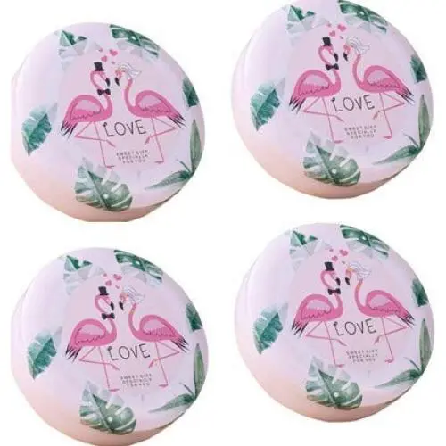 Healthcom 4 Pack Cookie Tins Flamingo Tin Storage Boxes Bins Round Candy Empty Jars Food Tins Storage Containers with Lids Jewelry Necklace Boxes,4.3” Healthcom 4 Pack Cookie Tins Flamingo Tin Storage Boxes Bins Round Candy Empty Jars Food Tins Storage Containers with Lids Jewelry Necklace Boxes,4.3”