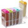 Storage Box Kitchen Seasoning Bottles Jars Boxes Plastic Spice Lid Can Sugar Layers Storage Organizer Box Home Organization Accessories Item,Gray B