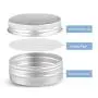 Silberner Aluminium Metall Tin Behälter mit sicheren Schraubverschlüssen für Kosmetik, Lippenpflege, DIY-Salben, Kerzen, Pillennahbox, Hautpflege und Tee, 24 Stück