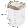 Transparente Kunststoff-Kühlschrank-Lebensmittel-Getreidespeicherbehälter Dichtung Milchpulver Beholder Praktischer Vakuum-Aufbewahrungsbehälter 1000ML Lebensmittel-Dispenser