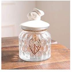 Clear Crystal Storage Tank Candy Jar Tea Pot Snack Cans Practical Cover Transparent Glass Sauce Bottle Home Kitchen Decoration,S