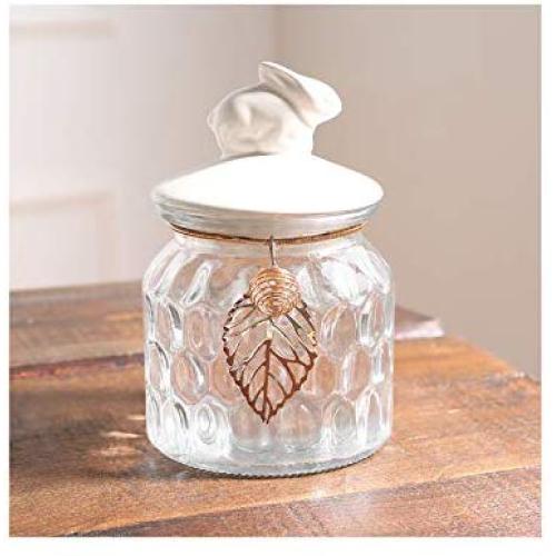 Clear Crystal Storage Tank Candy Jar Tea Pot Snack Cans Practical Cover Transparent Glass Sauce Bottle Home Kitchen Decoration,S