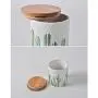 Keramik-Zuckerbehälter mit Holzdeckel, Modernes Design, Weißer Keramik-Speicherbehälter für Kaffee, Zucker, Tee, Salz, Gewürze und mehr – Kleine Küchenbehälter