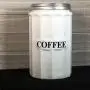 Glas Kaffeekanne/Behälter – Große Kapazität, Vintage Stil Küche (Weiß)