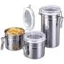 Edelstahl-Lebensmittelbehälter, Kaffeebohnen, versiegelte Dosen, Snack-Aufbewahrung, Tanks, Gläser, Behälter, für Küche und Haushalt, Zucker, Mehl, Tee, luftdichter Behälter, Küchenorganizer-Zubehör