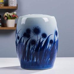 Home Décor Ceramic Tea Jar Sealed with Lid High Capacity Storage Tank Kitchen Decoration Accessories Ceramic Jar Decorative Accessories (Color : Blue, Size : 20.515.526.7cm)