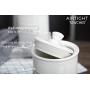 Canisters Sets for the Kitchen, Safer and Healthier Ceramic Kitchen Canisters set of 3 for Saving Coffee Tea Sugar Jars with Airtight Lids White Canister Food Storage jars TAWCHES TC001(B White 3pcs)
