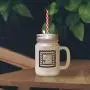 Black Sometimes When YouRe Sleeping Peek Insdie Your Room Frosted Glass Mason Jar With Straw