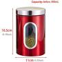 Cwg Set of 3 Airtight Tea Sugar and Coffee Storage Canister Jars Stainless Steel Canister with Window-green
