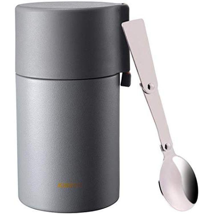  Best Soup Thermos Stainless Steel Food Jar + Folding Spoon -  Triple Wall Vacuum Insulated - Hot Soup & Cold Meals Storage Container Jar  - Lunch Friendly, No Leaks, BPA Free (