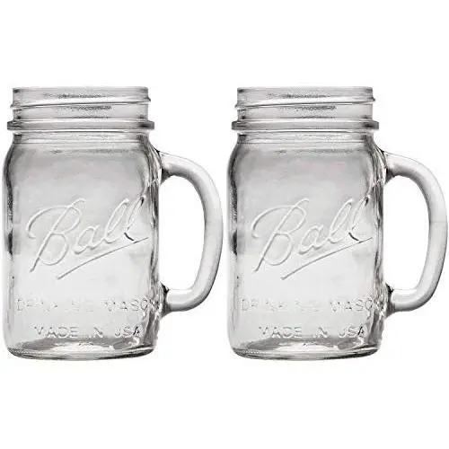 Ball Pint Regular Mouth Drinking Mason Mug 16-Ounces (2-Pack)