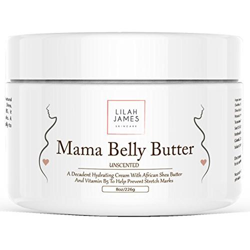 Belly Butter 8oz- Fragrance Free, Decadant Cream Helps Prevent Stretch Marks, Relieves Itching, And Deeply Hydrates Skin During Pregnancy
