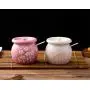 Keramik-Set Sakura Salz-Zucker-Behälter mit Deckel und Löffel – 123Arts