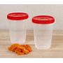 Rubbermaid TakeAlongs Twist & Seal Food Storage Containers, Tint Chili, 4 Cup, 2 Count FG7L0800FCLR