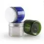 6 Pièces Pots Remplissables de 50ml - Flacons Bleus en PET avec Couvercle Aluminium et Anneau Intérieur pour Stockage Échantillons Maquillage Lotion Crème Visage Masque Ointment