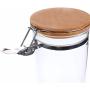 AUYE Glass Storage Jar,Coffee Bean & Kitchen food Container With Clamp Airtight wood Lid (68-Ounce)