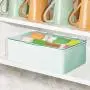 mDesign Stackable Plastic Tea Bag Holder Storage Bin Box for Kitchen Cabinets, Countertops, Pantry - Organizer Holds Beverage Bags, Cups, Pods, Packets, Condiment Accessories - Mint Green/Clear mDesign Stackable Plastic Tea Bag Holder Storage Bin Box for Kitchen Cabinets, Countertops, Pantry - Organizer Holds Beverage Bags, Cups, Pods, Packets, Condiment Accessories - Mint Green/Clear