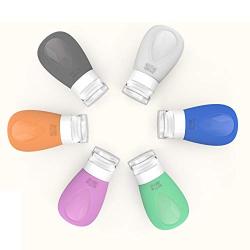 Cosytime 3 oz Travel Bottles,(6-Pack) BPA Free And TSA Approved Silicon Travel Bottles