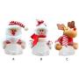URMAGIC Weihnachtskandleimer - Klare Kunststoff-Kandleimer mit Rentier & Weihnachtsmann & Schneemann zur Aufbewahrung von Süßigkeiten, Geschenkflasche, Weihnachtsdeko, Partydeko – farbenfroh