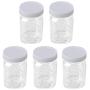 Hemoton 12pcs Clear Plastic Jars Spice Storage Container Airtight Leakproof Plastic Storage Containers with Ribbed Liner Screw On Lids(360ml)
