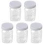 UPKOCH 8pcs Square plastic jars clear empty canisters for food storage