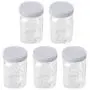 UPKOCH 8pcs Square plastic jars clear empty canisters for food storage