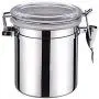 Bouteille en Acier Inox pour Conservation Alimentaire avec Bouchon Transparent et Serre-Bouchon - Récipient Atmésphérique Stylépour Café, Tabac, Farine, Sucre Bouteille en Acier Inox pour Conservation Alimentaire avec Bouchon Transparent et Serre-Bouchon - Récipient Atmésphérique Stylépour Café, Tabac, Farine, Sucre
