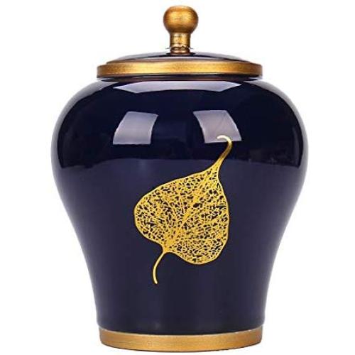 Airtight Food Storage Containers Bins with Lids Large, Ceramic Pottery Cereal Containers Canister Cookie Jar for Kitchen Pantry Organization Flour Rice Candy Bulk, 480mL, 880mL