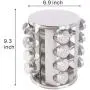 Étagère à épices PENGKE, tour à épices en acier inoxydable, rangement de pots de condiments ronds avec 16 bouteilles en verre, organisateur de comptoir de cuisine, pack de 1 Étagère à épices PENGKE, tour à épices en acier inoxydable, rangement de pots de condiments ronds avec 16 bouteilles en verre, organisateur de comptoir de cuisine, pack de 1